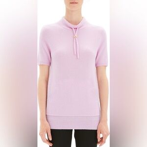 THEORY // SZ MED // Mock-Neck Cashmere Tee, lilac // EUC // retail $225